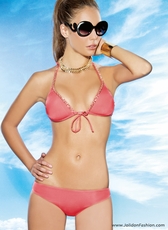 Coral Chained Two Piece Swimsuit Coral Chained Two Piece Swimsuit