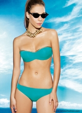 Teal and Gold Bandeau Bikini Teal and Gold Bandeau Bikini