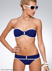 Blue Bandeau Bikini Swimsuit Blue Bandeau Bikini Swimsuit